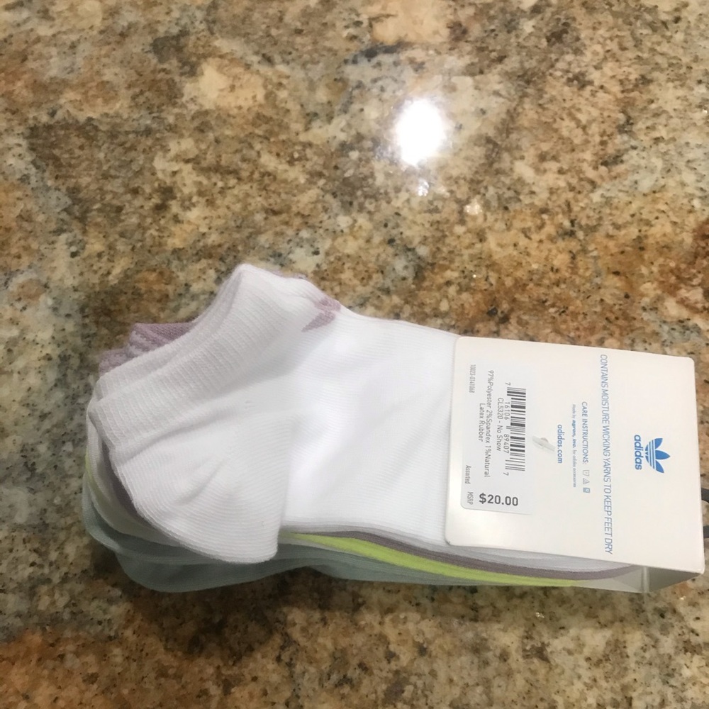 Adidas neon new no show socks size 5-10 women - Picture 4 of 8